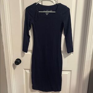 H&M Dark Blue Long Sleeve Dress